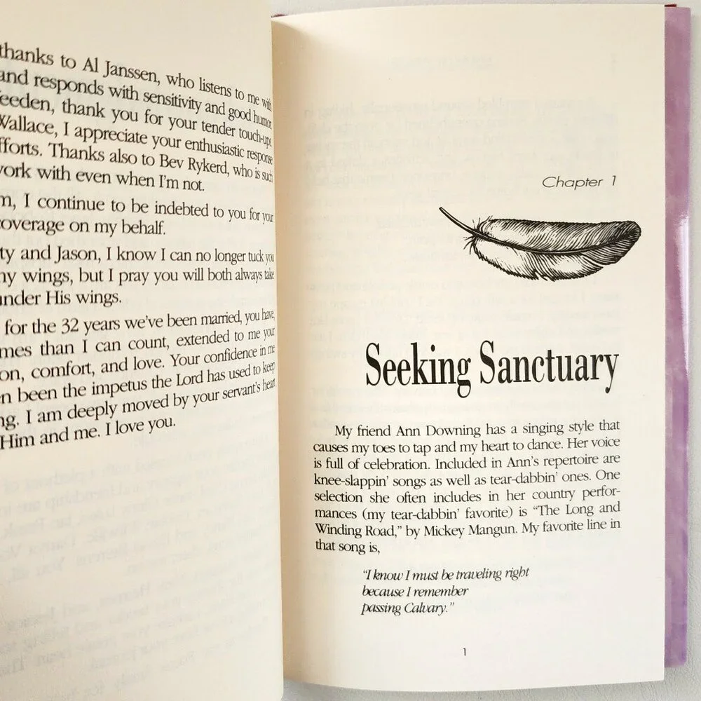 Under His Wings: and other places of refuge by Patsy Clairmont 1994 HC